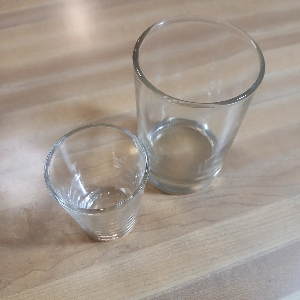 Glass Reg And‎ Double 2 Shot Glasses